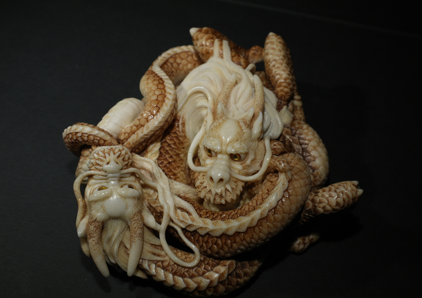 Two intertwined dragons14